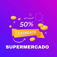 50 % cashback no supermercado